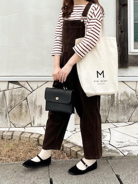 「FUDGE」｜「アイテム（オールインワン・サロペット）」を使った、miiさん（レディース・165cm）の秋コーディネート