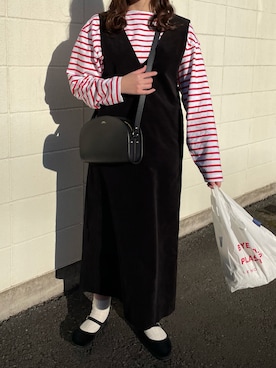 「URBAN RESEARCH ROSSO WOMEN（アーバンリサーチ　ロッソ）のアイテム（ジャンパースカート）」を使った、miiさん（レディース・165cm）の春コーディネート