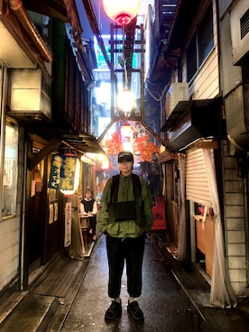 「WEGO（ウィゴー）のアイテム（ミリタリージャケット）」を使った、jeffreynly94さん（メンズ・180cm）の秋コーディネート