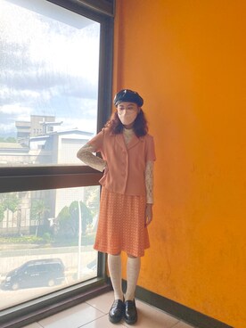 「halloween」｜「アイテム（ブルゾン）」を使った、こころさん（レディース・156cm）の秋コーディネート
