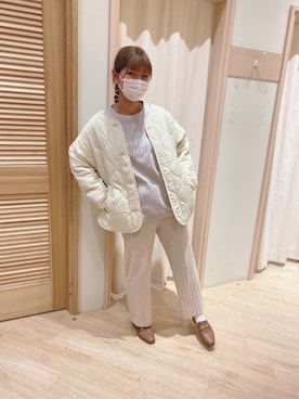 「Samansa Mos2 blue（サマンサモスモスブルー）のアイテム（スウェット）」を使った、miwaさん（レディース・162cm）の冬コーディネート