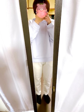 「Honeys（ハニーズ）のアイテム（チノパンツ）」を使った、mikuさん（レディース・154cm）の冬コーディネート