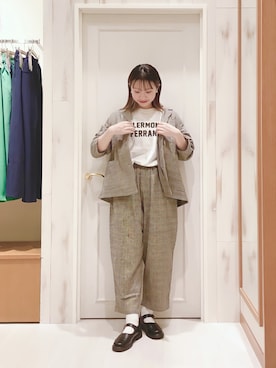 「はじめましてコーデ」｜「アイテム（その他アウター）」を使った、ハタケヤマさん（レディース・163cm）の春コーディネート