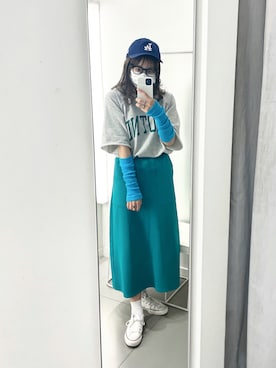 「Samansa Mos2 blue（サマンサモスモスブルー）のアイテム（スウェット）」を使った、ハタケヤマさん（レディース・163cm）の秋コーディネート
