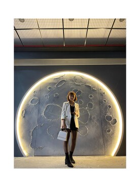 「西裝外套」｜「アイテム（チェスターコート）」を使った、Cingさん（レディース・155cm）の秋コーディネート
