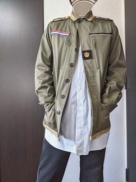 「Education from Youngmachines（エデュケーションフロムヤングマシーン）のアイテム（ジャケット/アウター）」を使った、まばゆいさん（メンズ・177cm）の春コーディネート