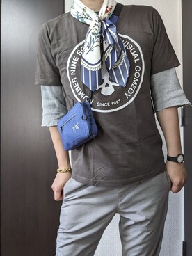 「ジョガーパンツ」｜「アイテム（財布/小物）」を使った、まばゆいさん（メンズ・177cm）の春コーディネート