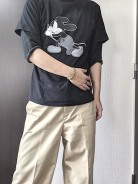 「NUMBER (N)INE（ナンバーナイン）のアイテム（リング）」を使った、まばゆいさん（メンズ・177cm）の夏コーディネート