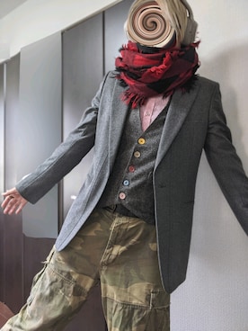 「Abercrombie&Fitch（アバークロンビーアンドフィッチ）のアイテム（パンツ）」を使った、まばゆいさん（メンズ・177cm）の秋コーディネート