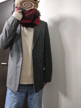 「MissMuch（ミスマッチ）のアイテム」を使った、まばゆいさん（メンズ・177cm）の冬コーディネート