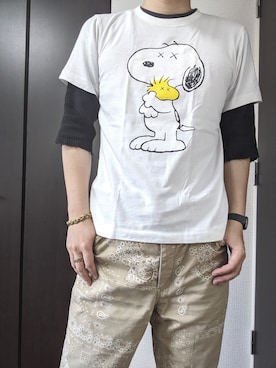 「NUMBER (N)INE（ナンバーナイン）のアイテム（リング）」を使った、まばゆいさん（メンズ・177cm）の夏コーディネート