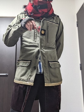 「Education from Youngmachines（エデュケーションフロムヤングマシーン）のアイテム（ジャケット/アウター）」を使った、まばゆいさん（メンズ・177cm）の秋コーディネート