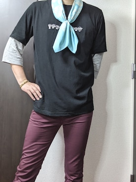 「NUMBER (N)INE（ナンバーナイン）のアイテム（リング）」を使った、まばゆいさん（メンズ・177cm）の夏コーディネート