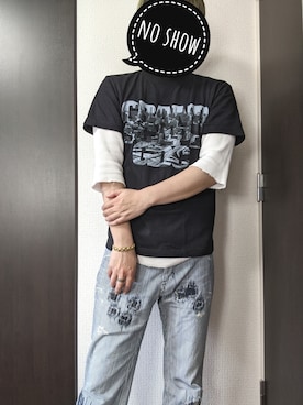 「NUMBER (N)INE（ナンバーナイン）のアイテム（リング）」を使った、まばゆいさん（メンズ・177cm）の春コーディネート