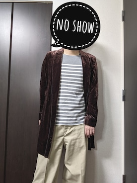 「ロング丈」｜「アイテム（その他アウター）」を使った、まばゆいさん（メンズ・177cm）の夏コーディネート