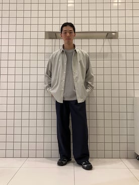 「SENSE OF PLACE by URBAN RESEARCH(センスオブプレイスバイアーバンリサーチ)のフェードルーズクルーネックショートスリーブ Tシャツ(Tシャツ/カットソー、グレー系)」を使った、srsbrbr1234さん(メンズ・170cm)の秋コーディネート