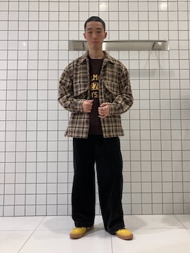 「アイテム（その他アウター、ブラウン系）」を使った、srsbrbr1234さん（メンズ・170cm）の冬コーディネート