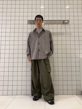 「SENSE OF PLACE by URBAN RESEARCH(センスオブプレイスバイアーバンリサーチ)のフェードルーズクルーネックショートスリーブ Tシャツ(Tシャツ/カットソー、グレー系)」を使った、srsbrbr1234さん(メンズ・170cm)の秋コーディネート