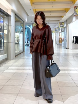 「アイテム（メガネ）」を使った、ggka4さん（レディース・154cm）の秋コーディネート