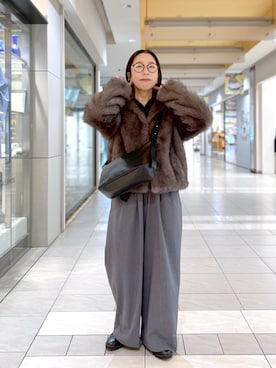 「アイテム（メガネ）」を使った、ggka4さん（レディース・154cm）の秋コーディネート