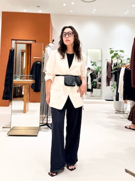 「アイテム（ノーカラージャケット）」を使った、wg__ka4さん（レディース・154cm）の夏コーディネート