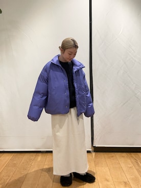 「MARMOT（マーモット）のアイテム」を使った、晴菜さん（レディース・157cm）の秋コーディネート