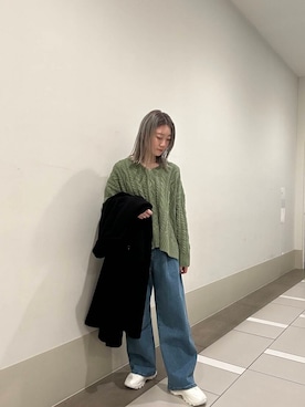 「URBAN RESEARCH DOORS（アーバンリサーチドアーズ）のウール100バルマカーンコート（その他アウター、ブラック系）」を使った、晴菜さん（レディース・157cm）の冬コーディネート