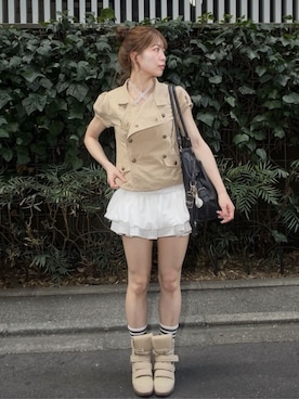 「RAY CASSIN（レイカズン）のアイテム（バッグ）」を使った、RAYCASSIN_officialさん（レディース・159cm）の夏コーディネート