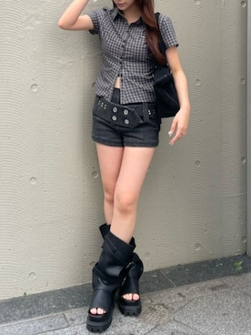 「RAY CASSIN（レイカズン）のアイテム（パンツ）」を使った、RAYCASSIN_officialさん（レディース・158cm）の夏コーディネート