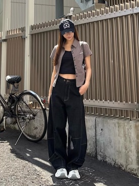 「RAY CASSIN（レイカズン）のアイテム」を使った、RAYCASSIN_officialさん（レディース・158cm）の春コーディネート