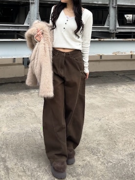 RAYCASSIN_officialさん（骨格ストレート・レディース・158cm）の冬コーディネート