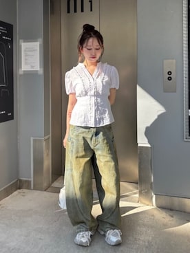 「RAY CASSIN（レイカズン）のアイテム（パンツ）」を使った、RAYCASSIN_officialさん（レディース・156cm）の春コーディネート