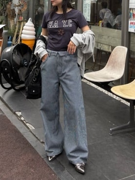 「RAY CASSIN（レイカズン）のアイテム（トップス）」を使った、RAYCASSIN_officialさん（レディース・160cm）の夏コーディネート