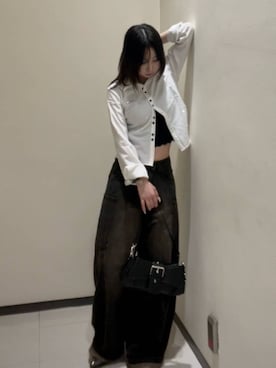 「RAY CASSIN（レイカズン）のアイテム（パンツ）」を使った、RAYCASSIN_officialさん（レディース・155cm）の秋コーディネート