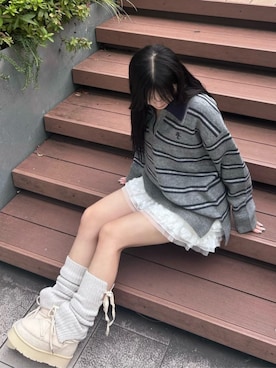 「アイテム（レッグウォーマー）」を使った、RAYCASSIN_officialさん（レディース・159cm）の秋コーディネート