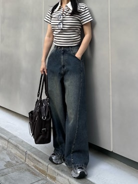 「RAY CASSIN（レイカズン）のアイテム（シューズ）」を使った、RAYCASSIN_officialさん（レディース・160cm）の春コーディネート