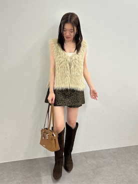 「ファー」｜RAYCASSIN_officialさん（レディース・152cm）の夏コーディネート