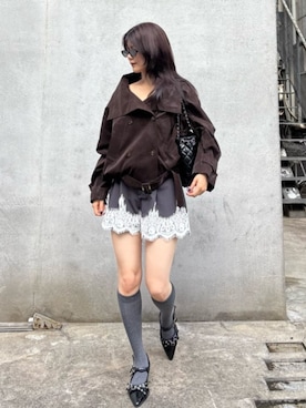 「RAY CASSIN（レイカズン）のアイテム（パンツ）」を使った、RAYCASSIN_officialさん（レディース・160cm）の秋コーディネート