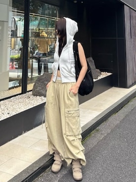 「RAY CASSIN（レイカズン）のアイテム（トップス）」を使った、RAYCASSIN_officialさん（レディース・160cm）の夏コーディネート