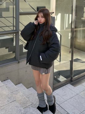 「アイテム（レッグウォーマー）」を使った、RAYCASSIN_officialさん（レディース・155cm）の冬コーディネート