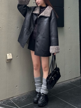 「アイテム（レッグウォーマー）」を使った、RAYCASSIN_officialさん（レディース・158cm）の秋コーディネート