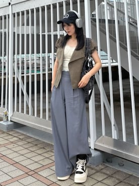 「RAY CASSIN（レイカズン）のアイテム（帽子）」を使った、RAYCASSIN_officialさん（レディース・160cm）の夏コーディネート