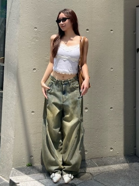 「RAY CASSIN（レイカズン）のアイテム（バッグ）」を使った、RAYCASSIN_officialさん（レディース・158cm）の夏コーディネート