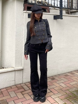 「RAY CASSIN（レイカズン）のアイテム（パンツ）」を使った、RAYCASSIN_officialさん（レディース・158cm）の秋コーディネート