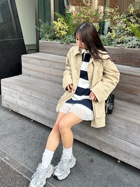 「RAY CASSIN（レイカズン）のアイテム（テーラードジャケット）」を使った、RAYCASSIN_officialさん（レディース・157cm）の冬コーディネート