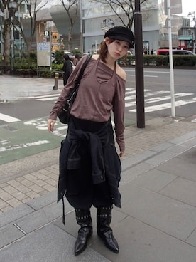 「アイテム（キャスケット）」を使った、RAYCASSIN_officialさん（レディース・156cm）の春コーディネート