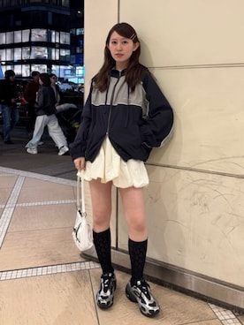 「RAY CASSIN（レイカズン）のアイテム（ブルゾン）」を使った、RAYCASSIN_officialさん（レディース・156cm）の春コーディネート