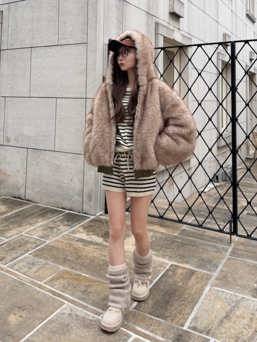 ボーダーワンショルニット