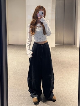 「RAY CASSIN（レイカズン）のアイテム」を使った、RAYCASSIN_officialさん（レディース・155cm）の春コーディネート