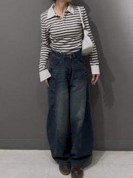 「RAY CASSIN（レイカズン）のアイテム（トップス）」を使った、RAYCASSIN_officialさん（レディース・159cm）の春コーディネート